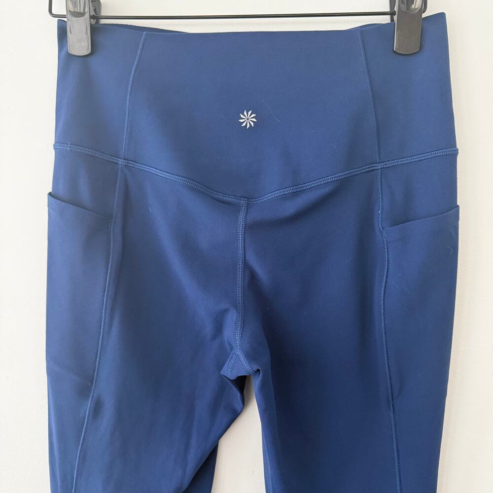 Athleta Salutation Stash Pocket II Tight Ultramarine Blue Size M Side Pockets - Picture 7 of 8
